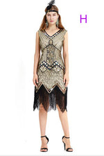 Sheath Sequined Black and Silver Party Dress with Tassel