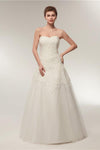Princess Long Sweetheart A-line Ivory Wedding Dress with Lace