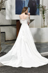 Fast Shipping Princess Half Sleeves White Wedding Dress