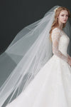 Long Length Double Layered White Veil