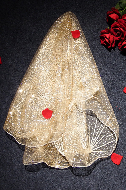 Glitter Gypsophila Gold Bridal Veil