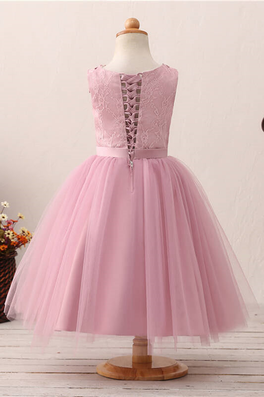 Viniodress Cute Pink Tulle Flower Girl Dresses GL1025 Custom Colors / Child 5