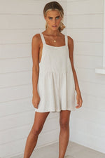 Beige Vest Short Women Romper