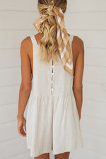 Beige Vest Short Women Romper