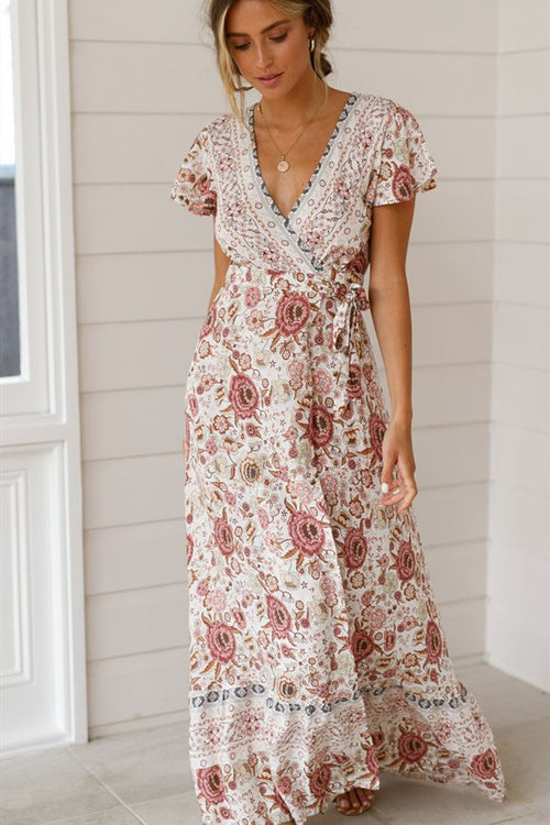 Bohemian Long Floral Print Summer Dress