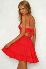 Sexy Short Red Summer Dress Beach Dress