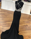 Gorgeous Mermaid Black Long Evening Dress with Slit