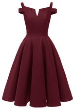 Cold Sleeves Navy Blue Short Party Dress