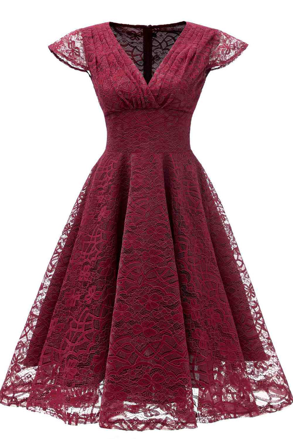 Elegant Navy Blue Cap Sleeves Short Pary Dress