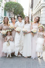 Cute Ball Gown Gold and Ivory Flower Girl Dress