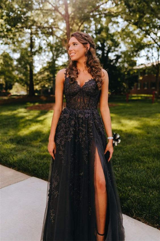 Elegant Red Appliqued Prom Dress with Sheer Lace Bodice FancyVestido Elegant Red Appliqued Prom Dress with Sheer Lace Bodice FancyVestido