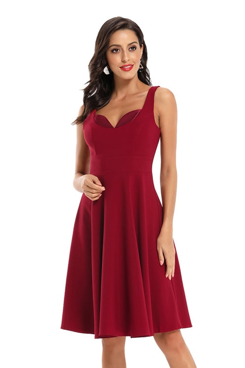 Elegant Sweetheart Burgundy Short Party Dress