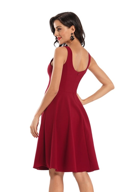 Elegant Sweetheart Burgundy Short Party Dress
