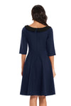 Vintage Crew Neck Burgundy Short Party Dress