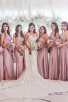 One Shoulder Beaded Long Bridesmaid Dress