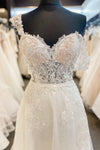 Pricess A-Line Straps Wedding dress with Appliques