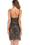 Spaghetti Straps Sheath Black Mini Party Dress