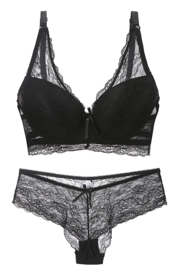 Sexy Dark Lace Lingerie Set