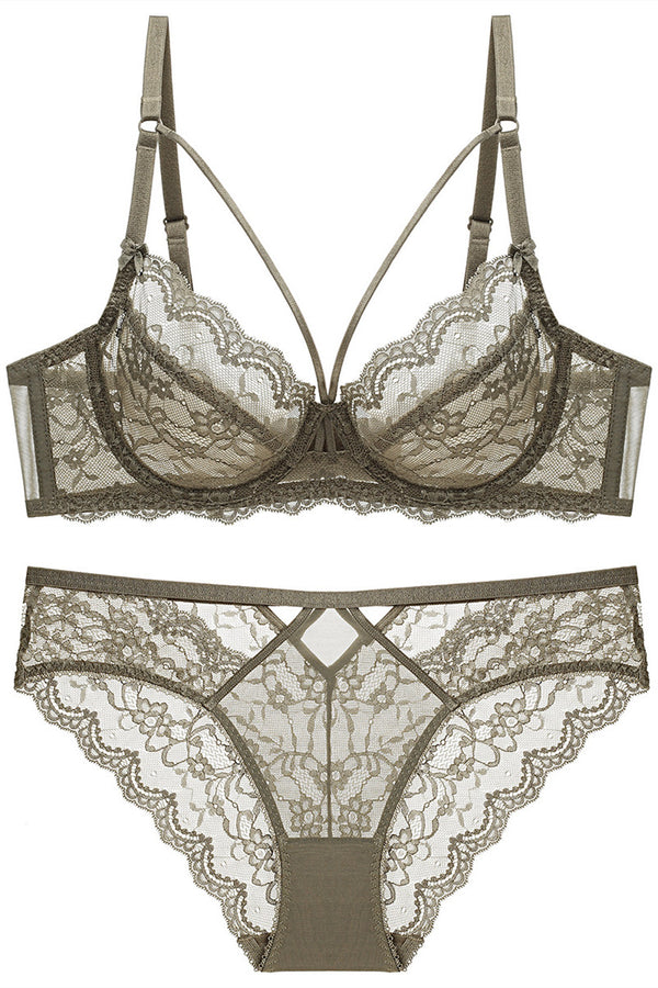 Free Shipping Pink Lace Lingerie Set