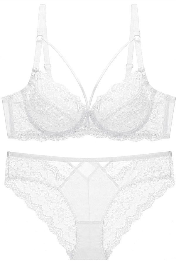 Free Shipping Pink Lace Lingerie Set