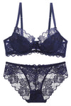 Free Shipping Grey Lace Lingerie Set