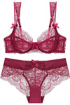 Illusion Lavender Lace Lingerie Set