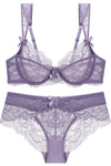 Illusion Lavender Lace Lingerie Set