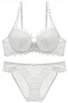 Elegant Breathable White Lace Lingerie Set