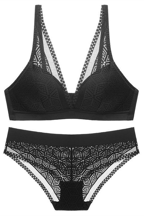 Elegant Caramel Lace Lingerie Set