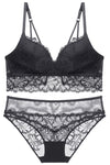 French Vintage Pearl Pink Lace Lingerie Set