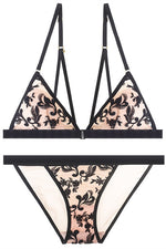 Sexy Triangle Cup Teal Lace Lingerie Set
