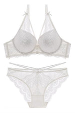Sexy V White Lace Lingerie Set