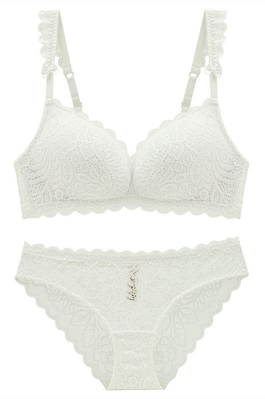 Elegant Pink Lace Lingerie Set