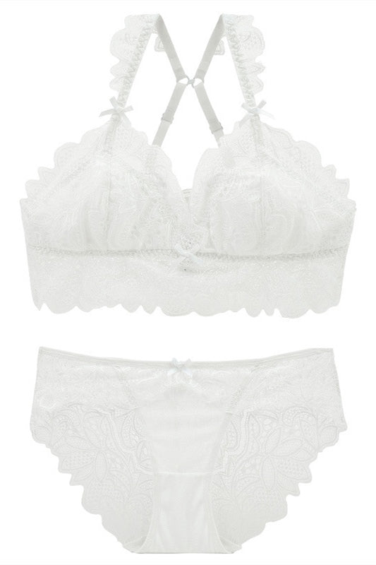Free Shipping Purple Lace Lingerie Set