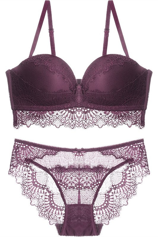 Burgundy Lace Lingerie Set