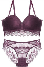 Burgundy Lace Lingerie Set