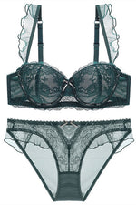 Elegant Taupe Lace Lingerie Set