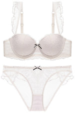 Elegant Taupe Lace Lingerie Set