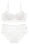 Ruffles White Lace Lingerie Set