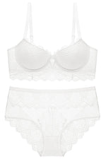 Ruffles White Lace Lingerie Set