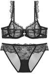 Sexy Illusion Burgundy Lace Lingerie Set