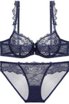Sexy Illusion Burgundy Lace Lingerie Set