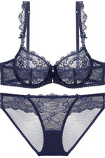 Sexy Illusion Burgundy Lace Lingerie Set