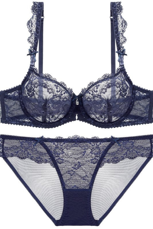 Sexy Illusion Burgundy Lace Lingerie Set