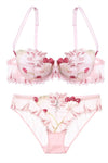 Cute Illusion Light Blue Lingerie Set with Appliques