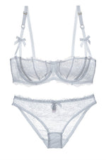 Sexy Illusion Pearl Pink Lace Lingerie Set