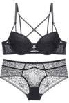Dark Navy Lace Lingerie Set