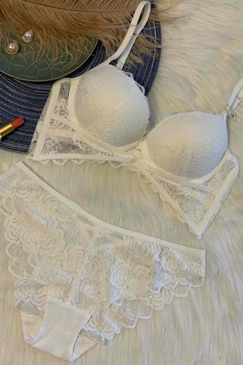 Dark Sage Lace Lingerie Set