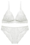 Triangle Blue Sage Lace Lingerie Set