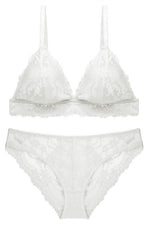 Triangle Blue Sage Lace Lingerie Set